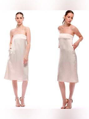 ✨ Toit Volant Silk Strapless Dress - Size Medium - New ✨
